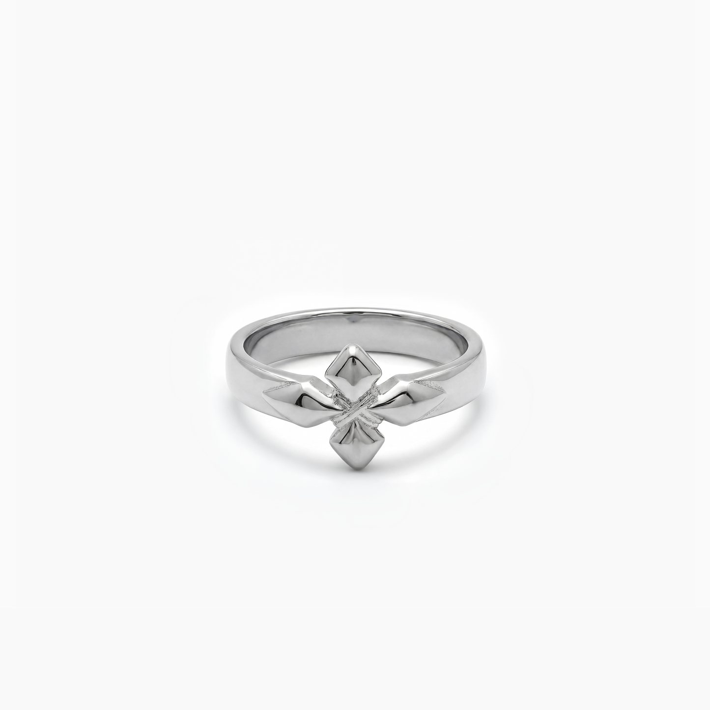 Crossed star ring- Argenté