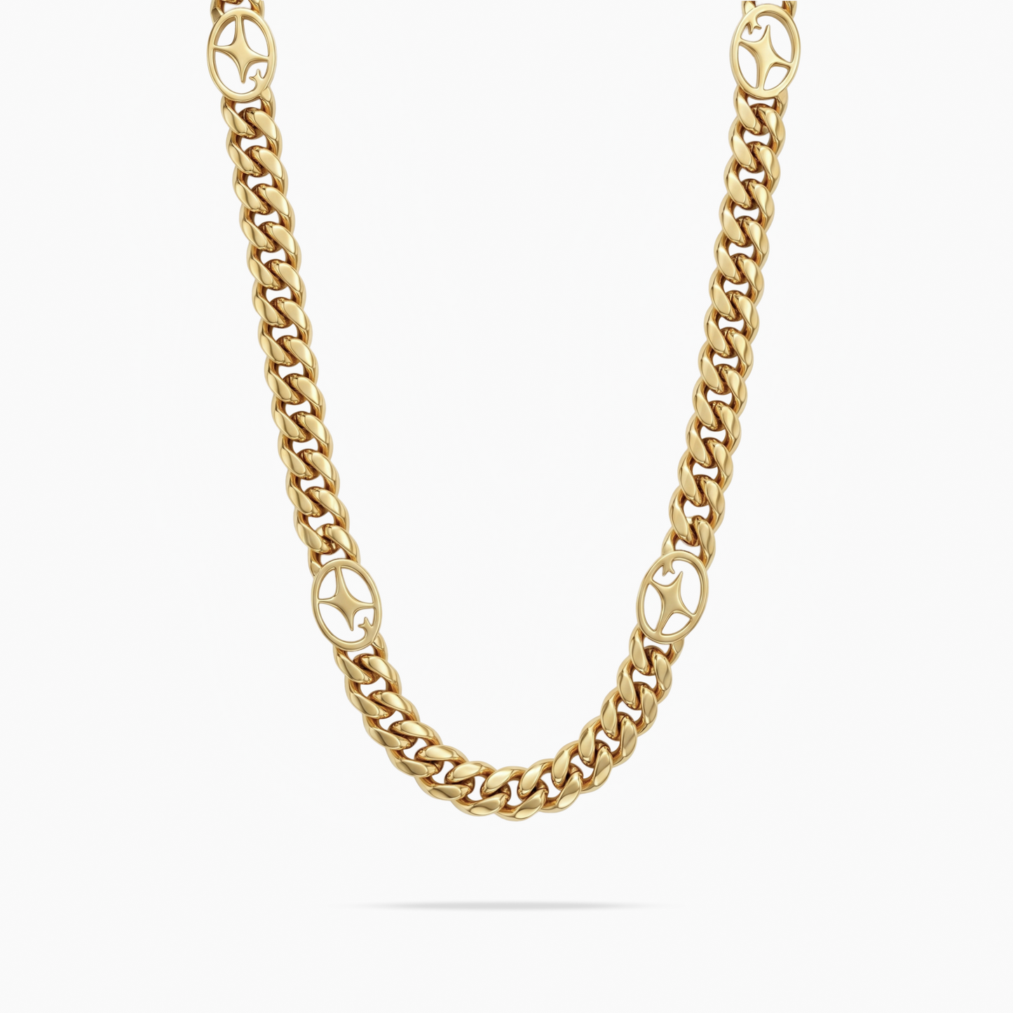 Chaîne Cuban link 8 mm Signature Dorée