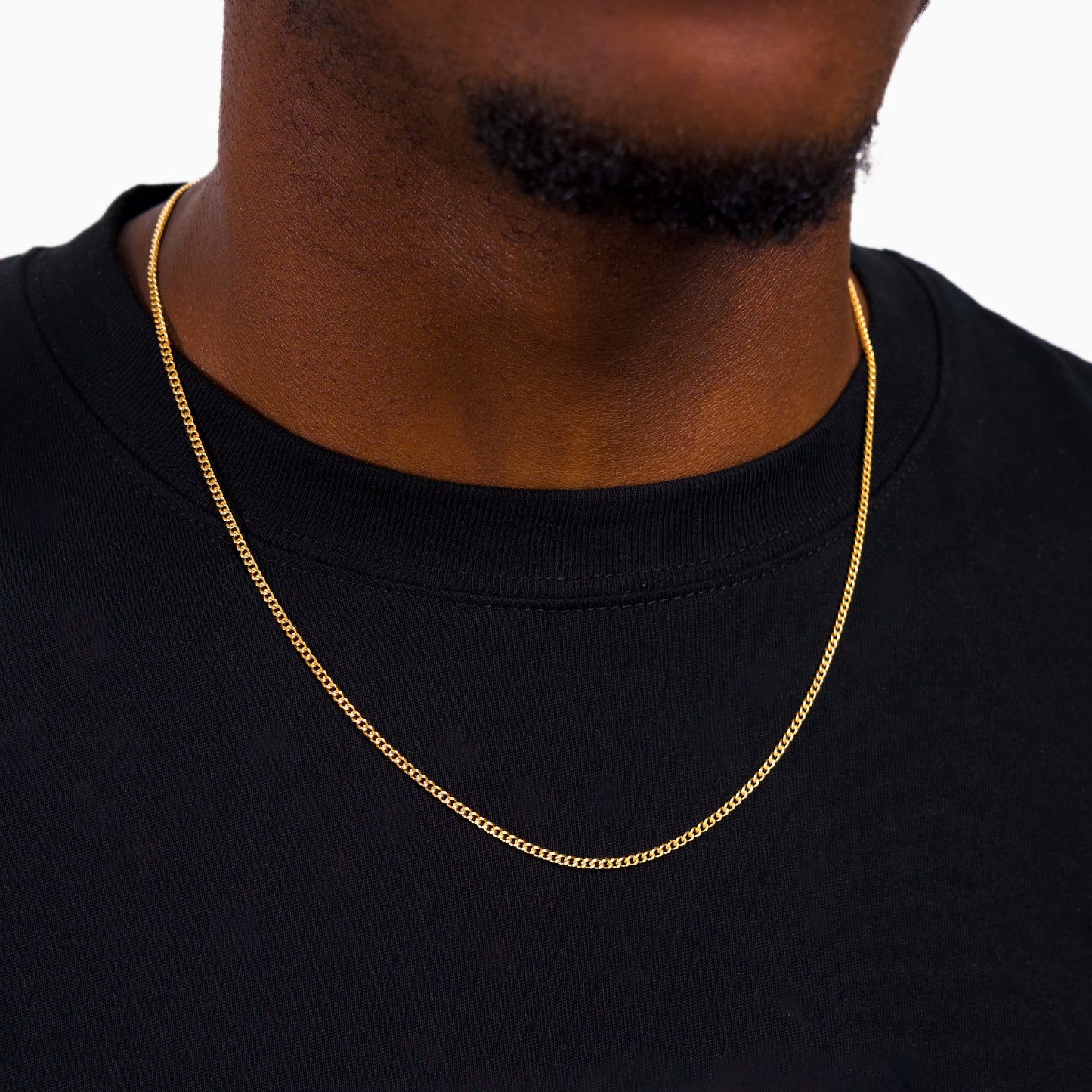 Chaîne Cuban link 2 mm dorée