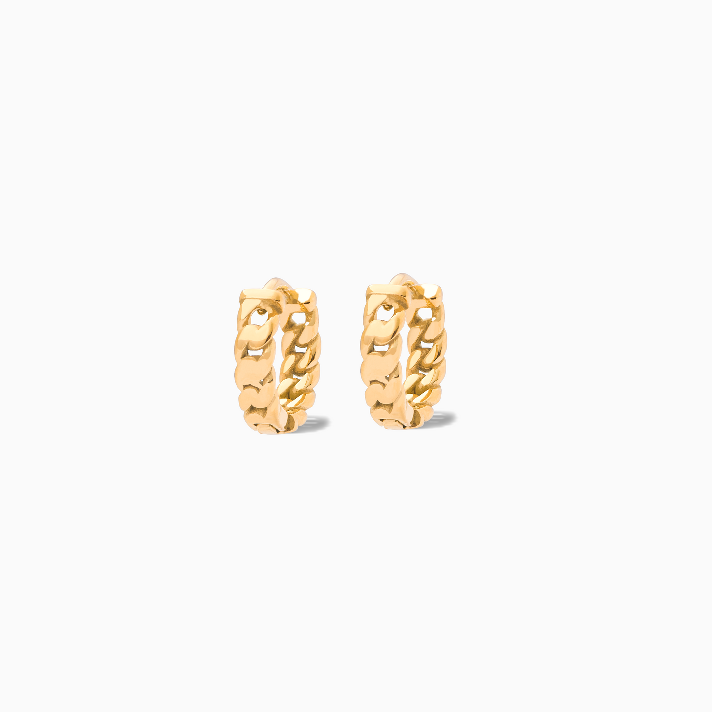 Cuban link golden earrings