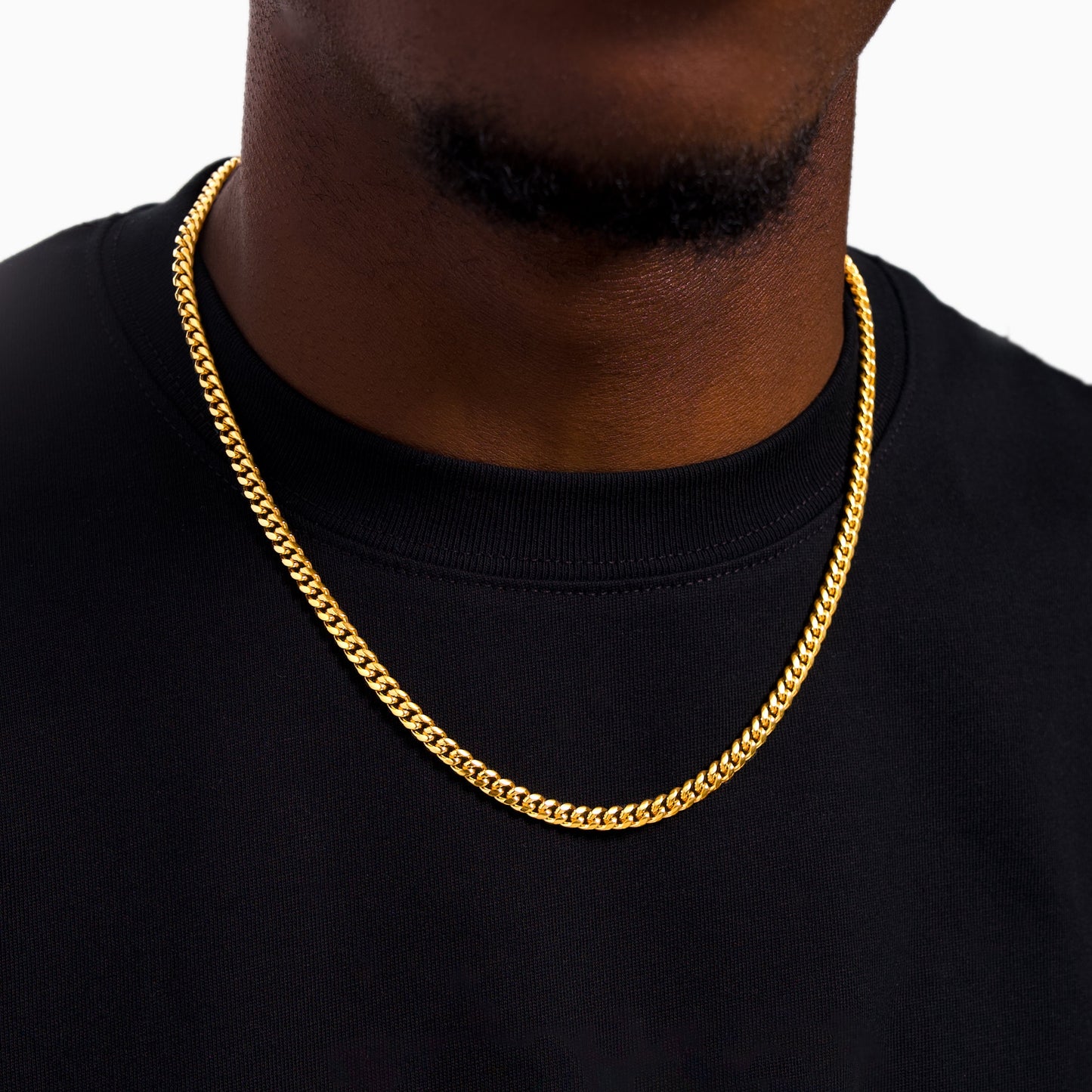 Chaîne Cuban link 5 mm dorée