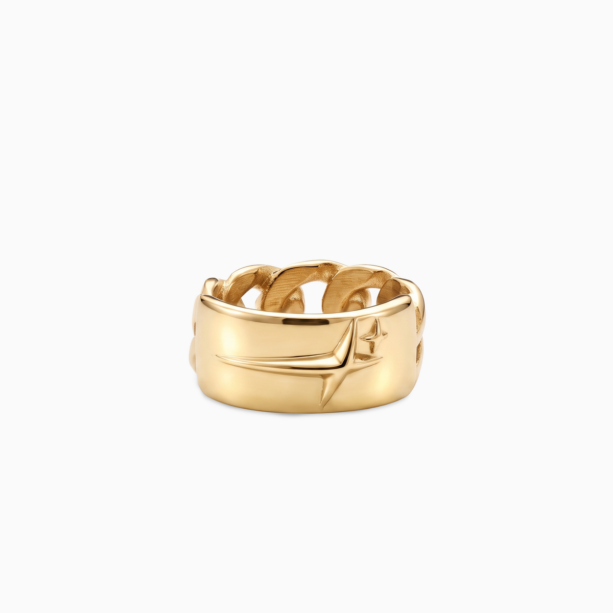 Icon Cuban link Plate ring - Gold