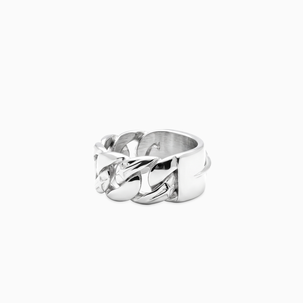 Icon Cuban link Plate ring - Silver