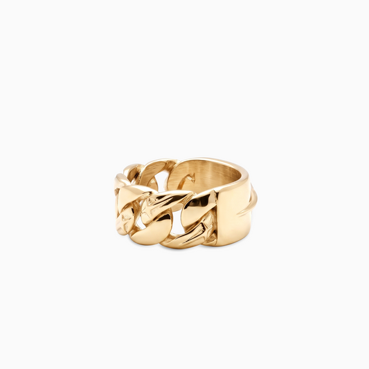 Icon Cuban link Plate ring - Gold