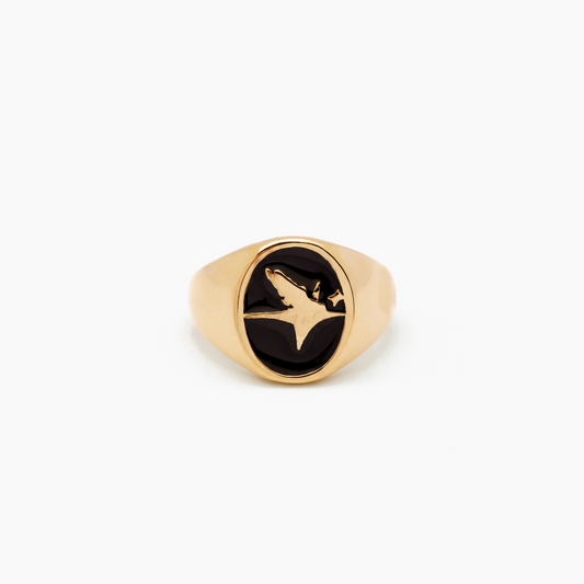 Eagle signet ring gold