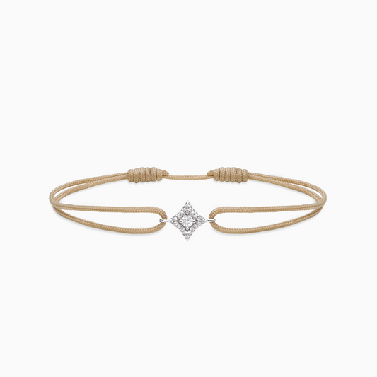 Bracelet cordon Star - Beige