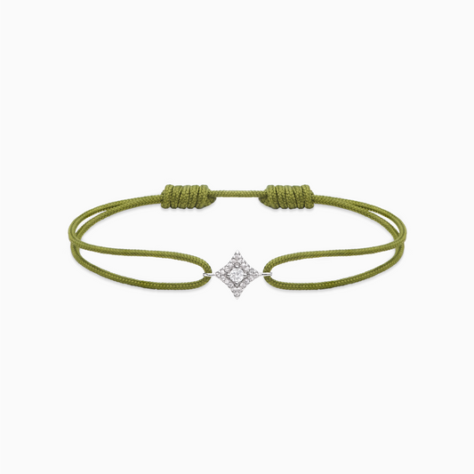 Star cord bracelet - Khaki