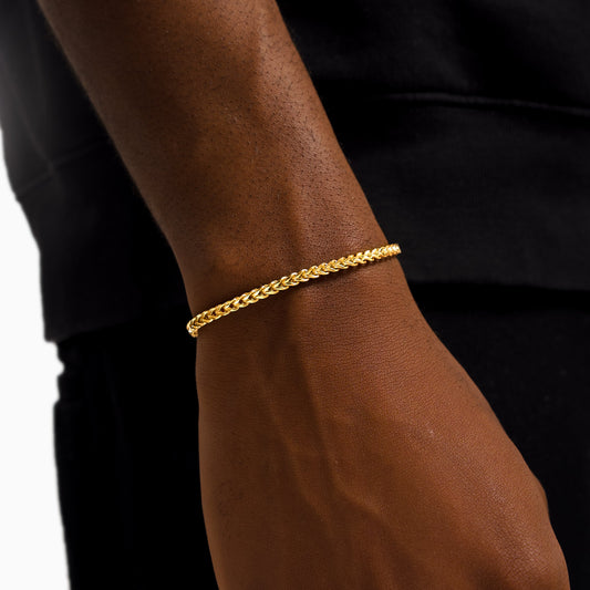 Franco bracelet 3 mm gold