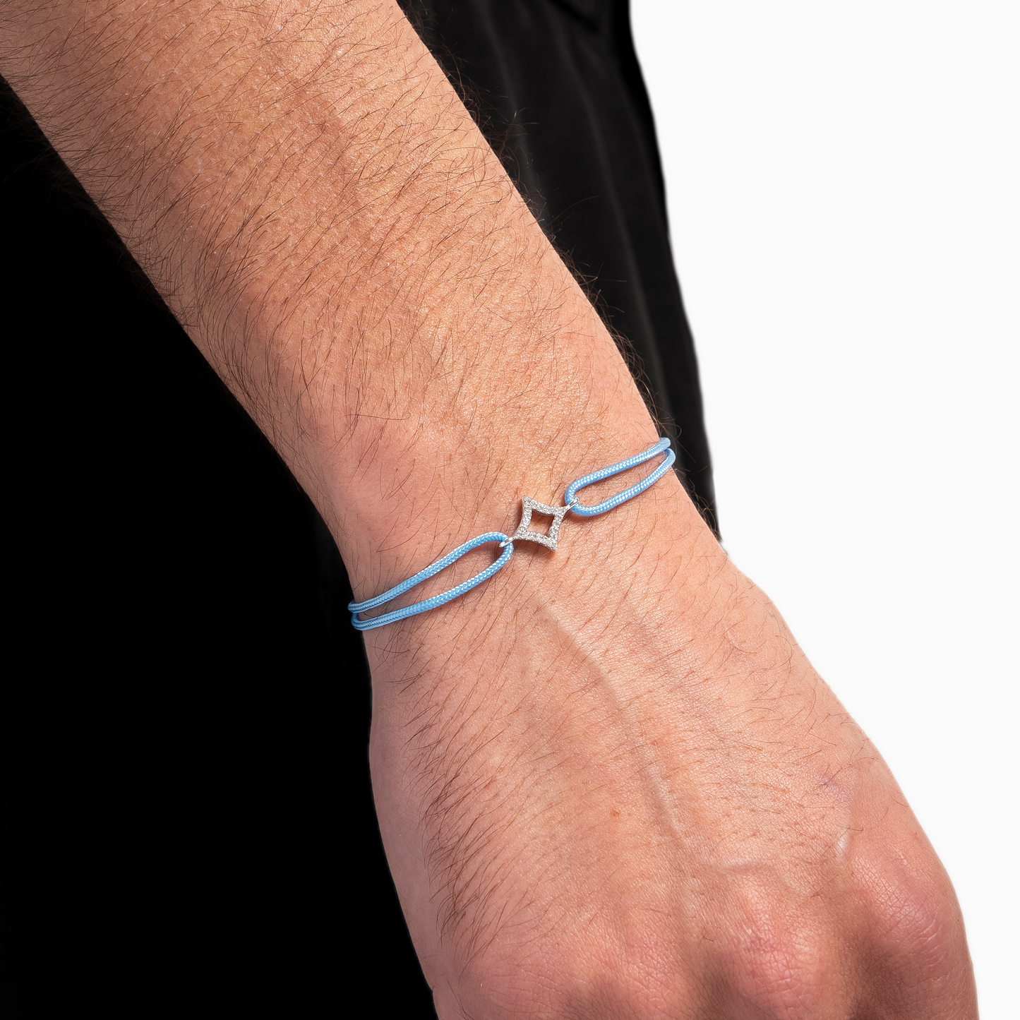 Hollow Star cord bracelet - Blue