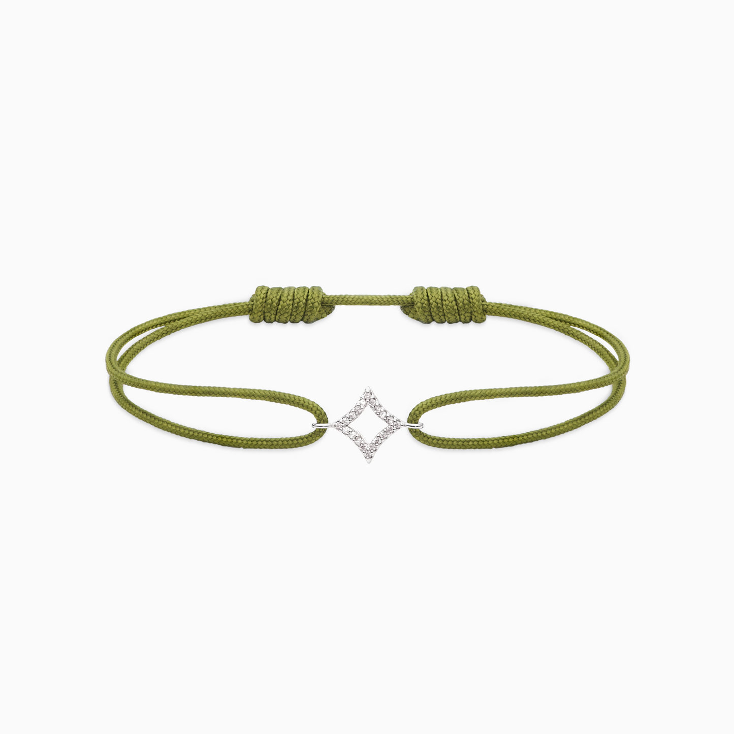 Hollow Star cord bracelet - Khaki