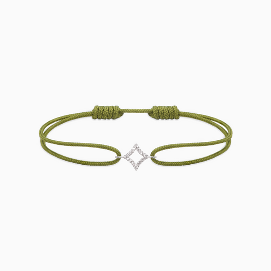 Hollow Star cord bracelet - Khaki