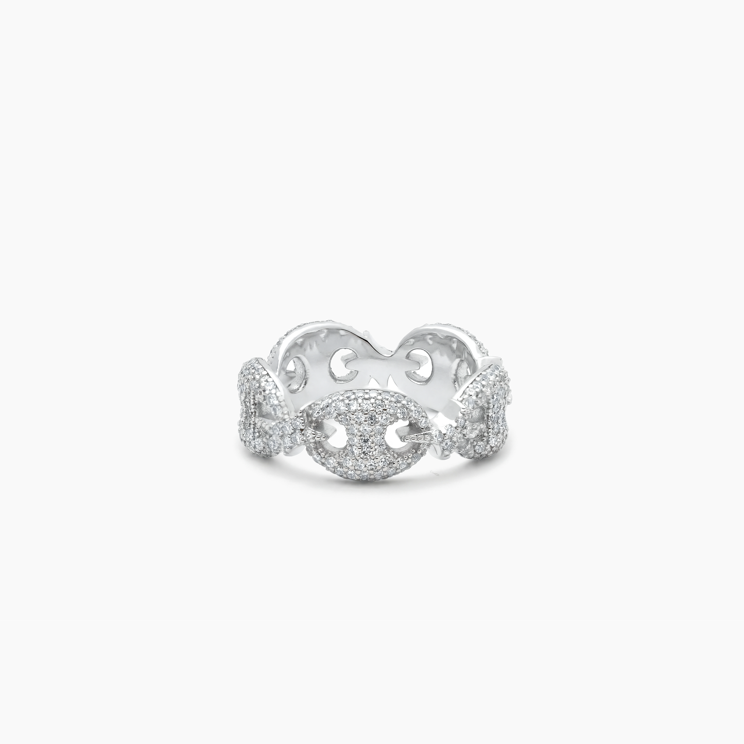 Iced Coffee Beans ring - Silver