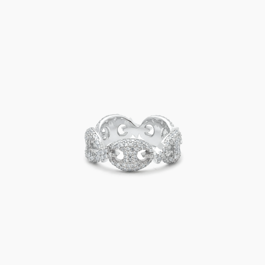 Iced Coffee Beans ring - Silver
