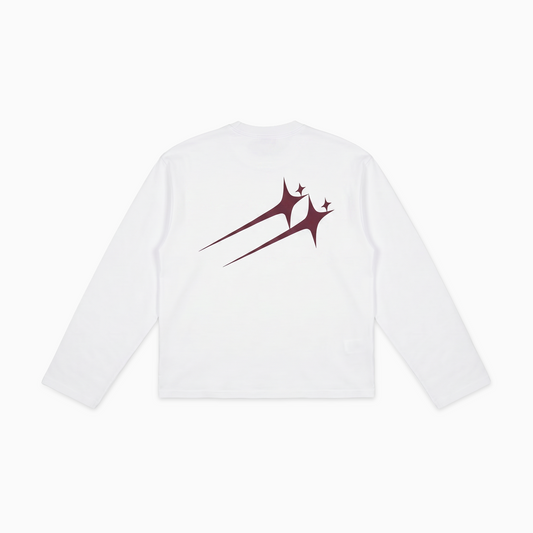 Long sleeve Twin Stars - White