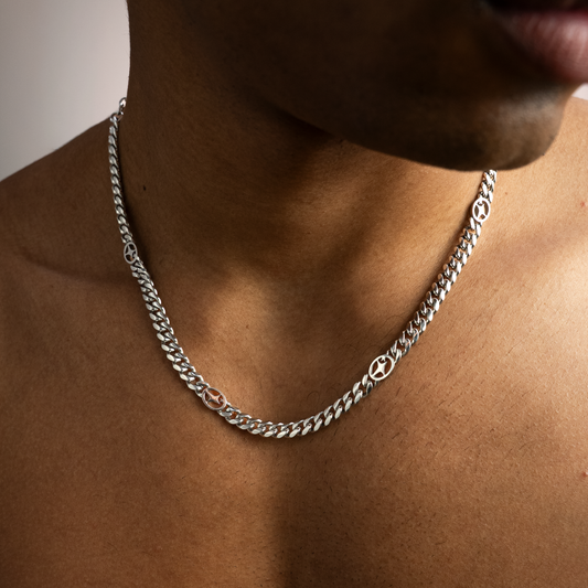 Chaîne Cuban link 6 mm Signature Argentée