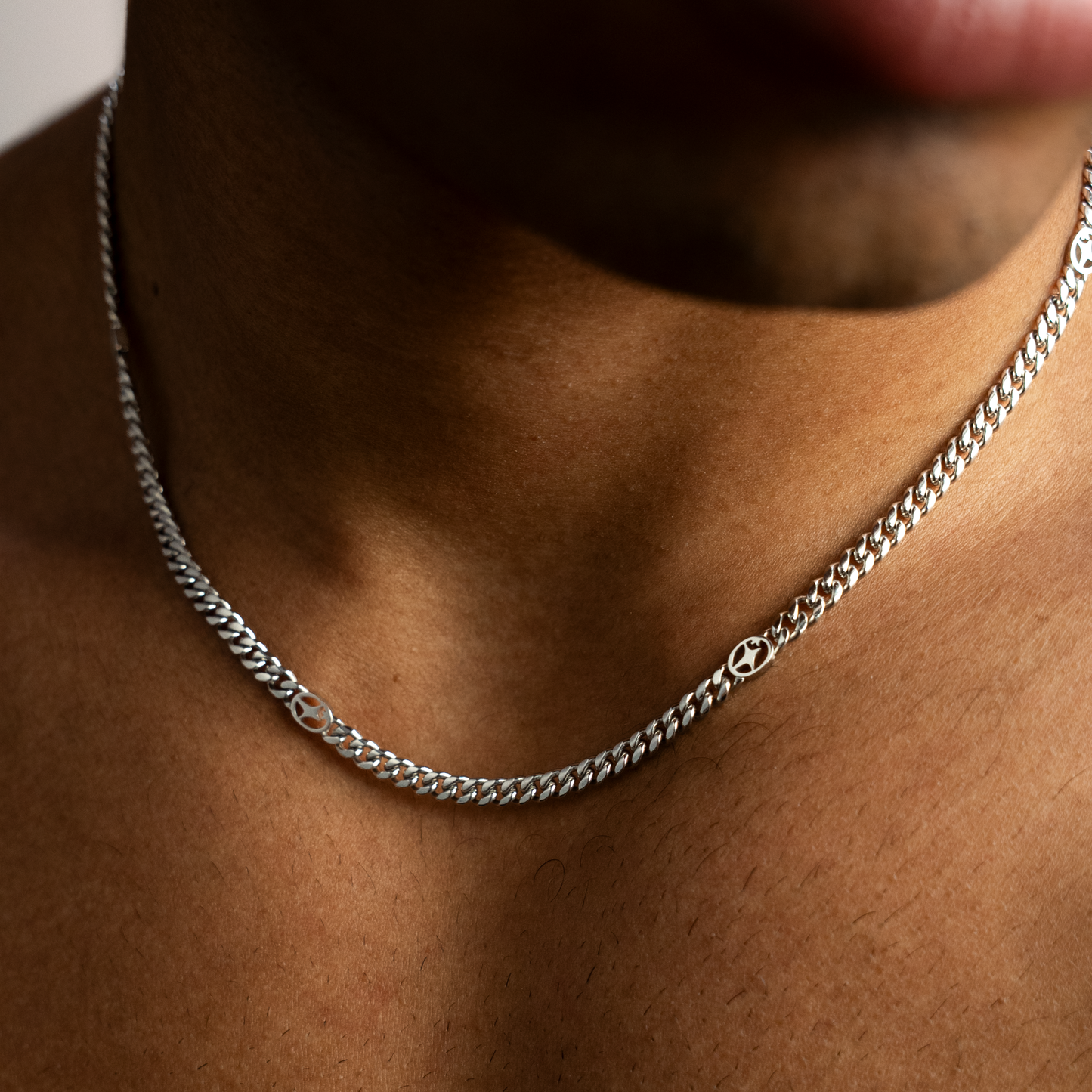 Cuban link chain 4 mm Signature Silver