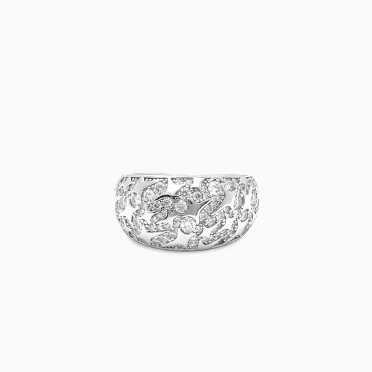 Iced Monogram signet ring - 925 Sterling Silver / VVS Moissanite