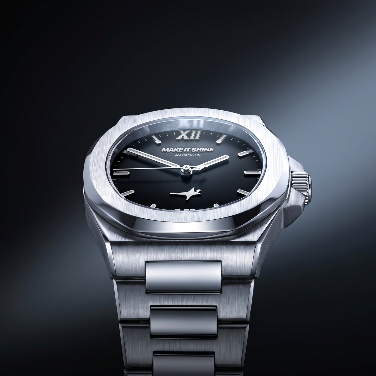 ASON1 - Black Dial & 316L Stainless Steel Bracelet