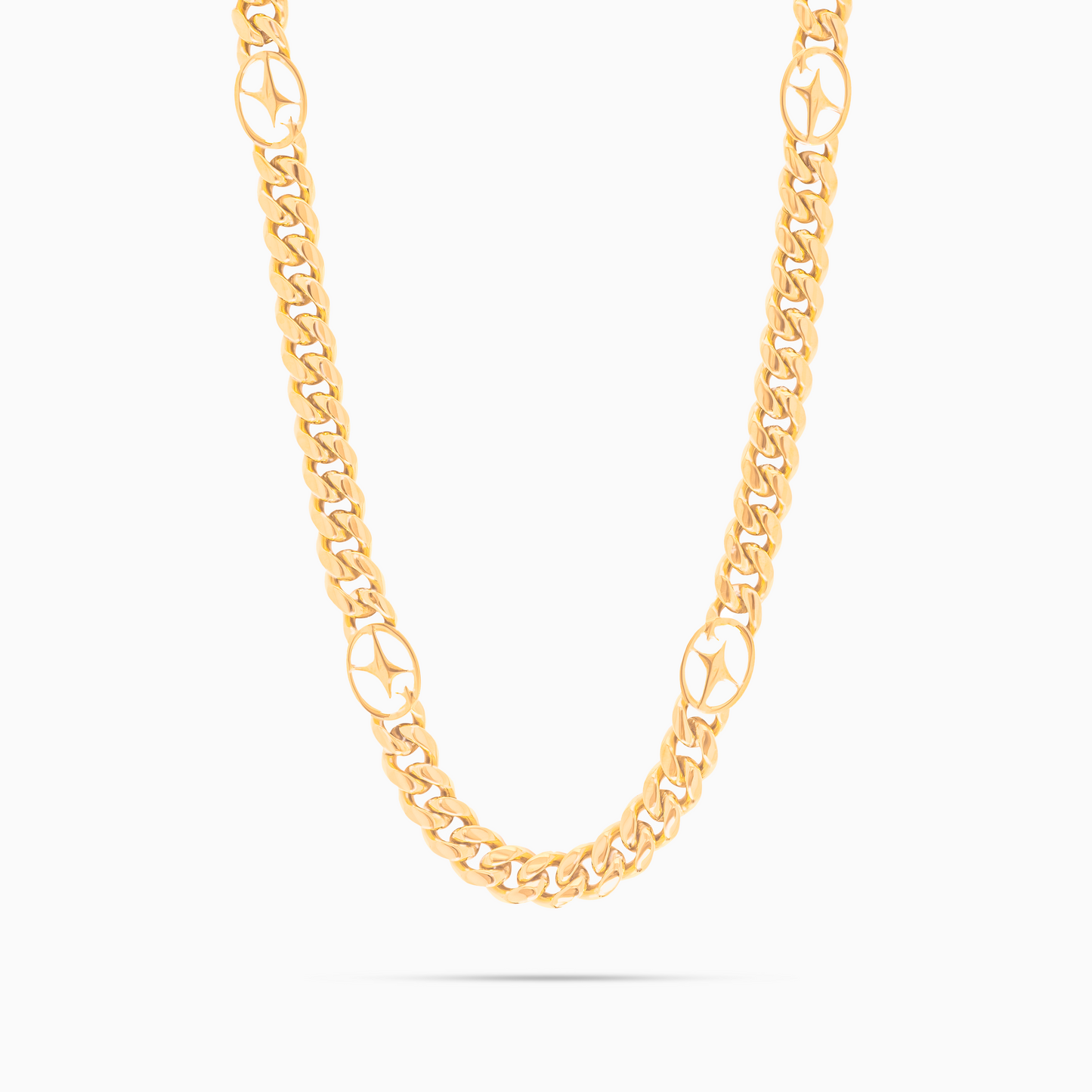 Cuban link chain 8 mm Signature Gold