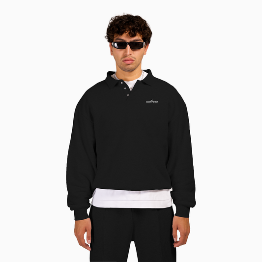 Polo sweater Signature - Noir