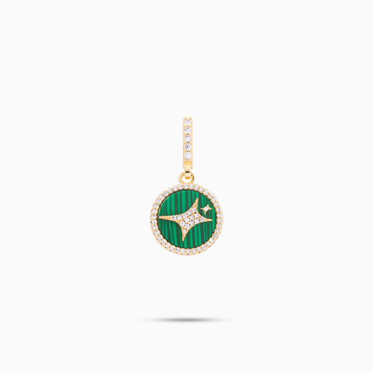 Gold Signature Medallion - Green Pattern