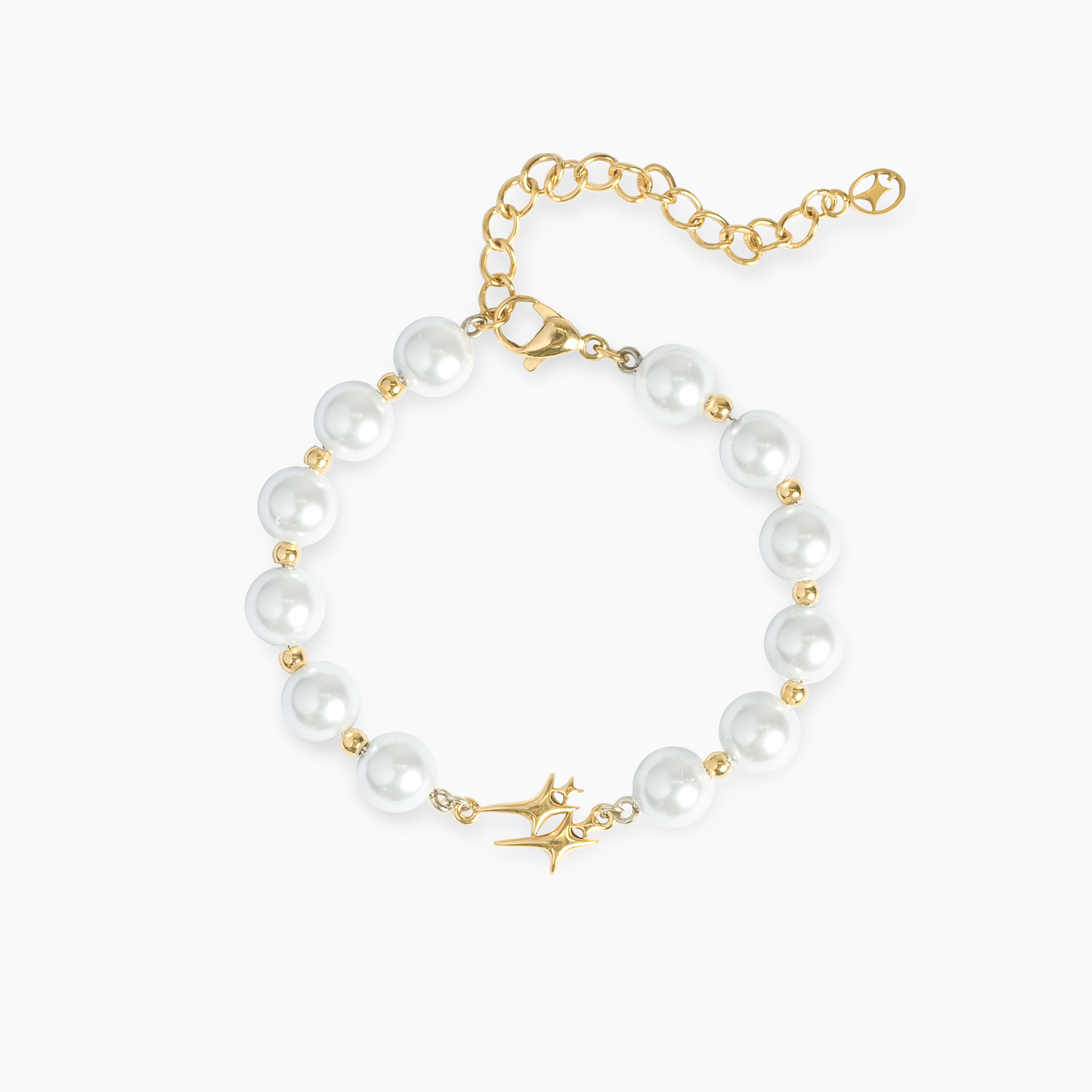 Double Stars Gold Beaded Bracelet
