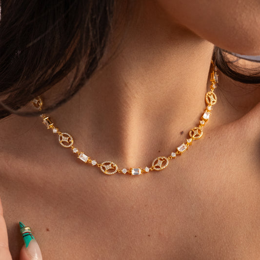 Gold Signature Iced Chain