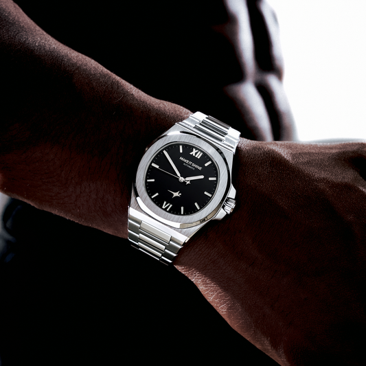 ASON1 - Black Dial & 316L Stainless Steel Bracelet