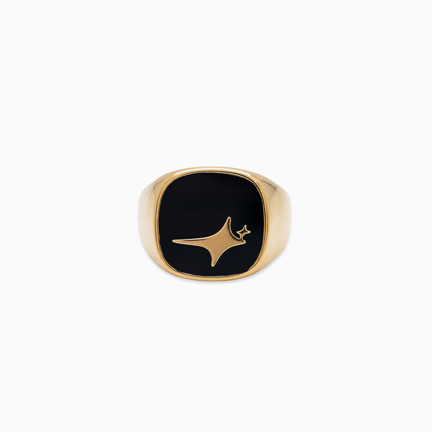 Raw Ring Gold - Black Pattern