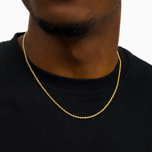 Rope chain 2 mm gold