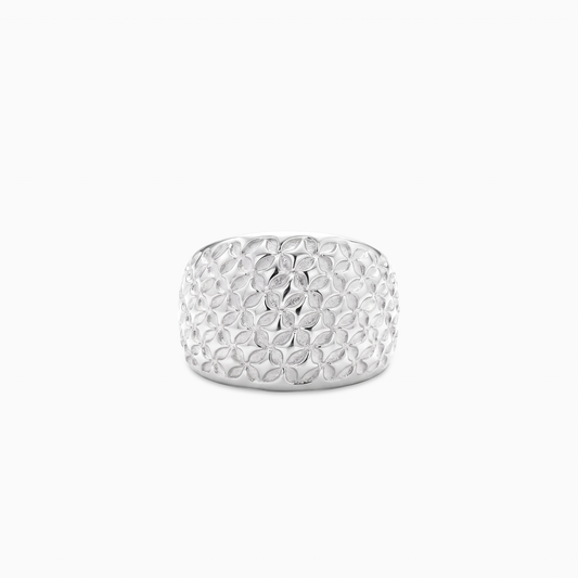 Starfield Round Signet ring - Silver