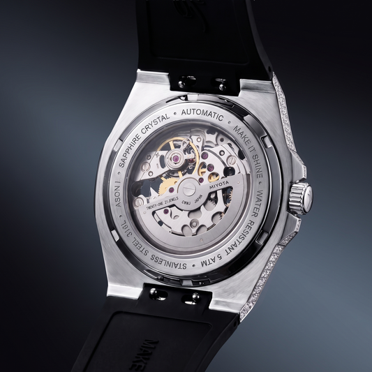 Iced ASON1 - Skeleton Dial & Rubber Strap - VVS Moissanite