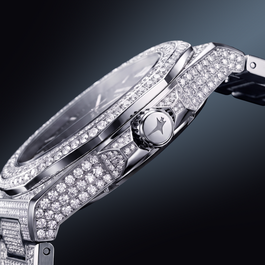 Iced ASON1 - Skeleton Dial & 316L Stainless Steel Bracelet - VVS Moissanite