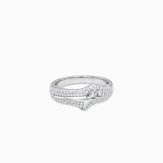 Iced Signature ring V2 - 925 Sterling Silver / VVS Moissanite