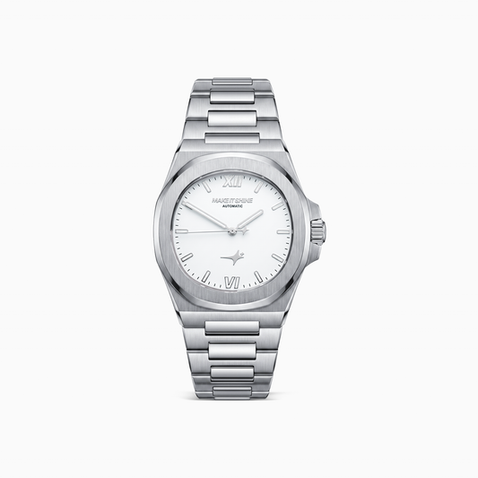 ASON1 - White Dial & 316L Stainless Steel Bracelet