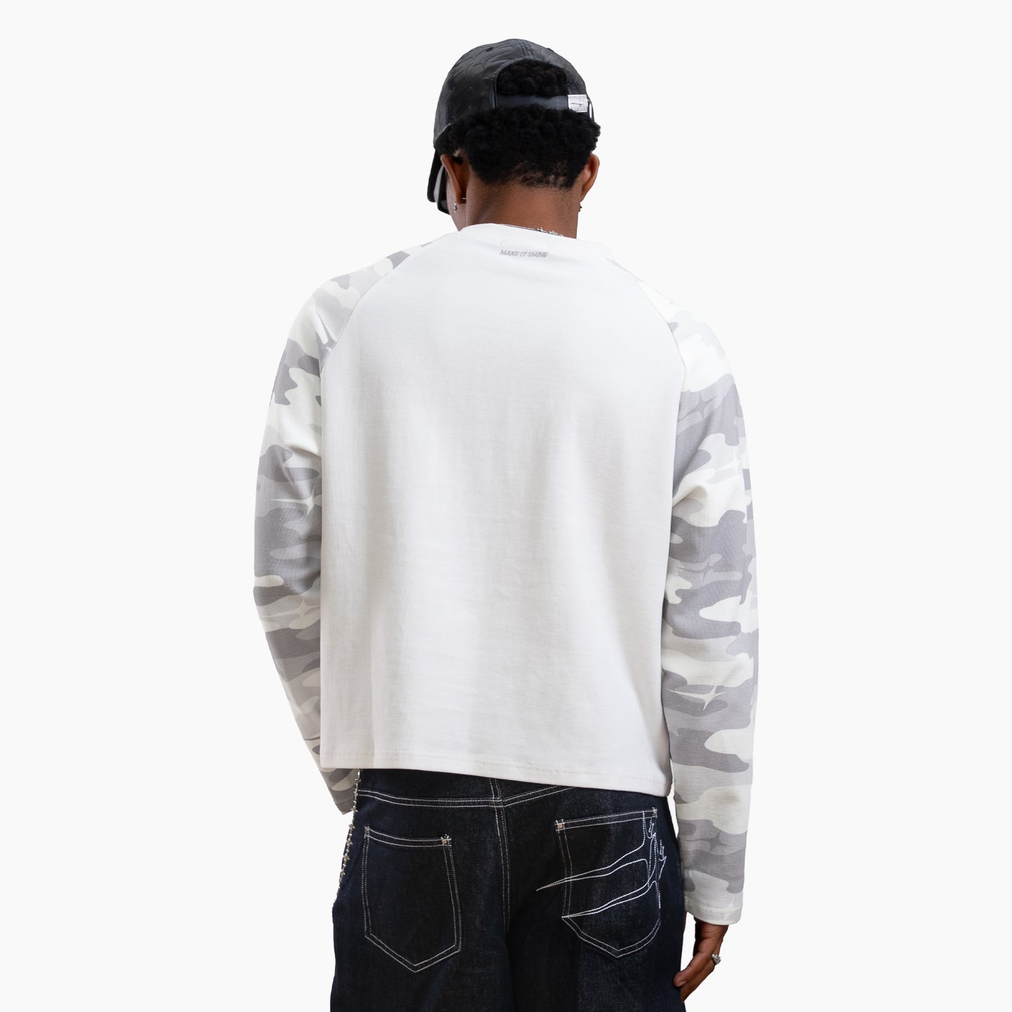 Camo waffle long sleeve - Grey