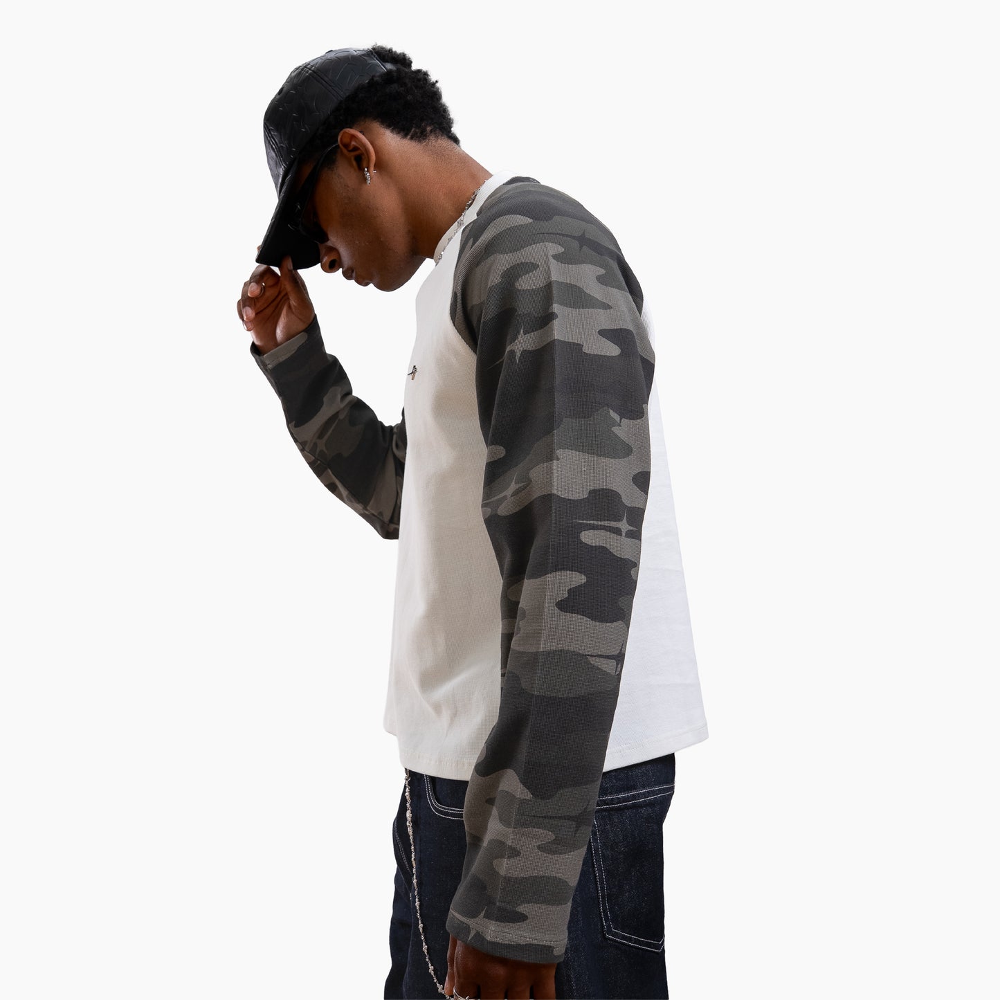 Camo waffle long sleeve - Green