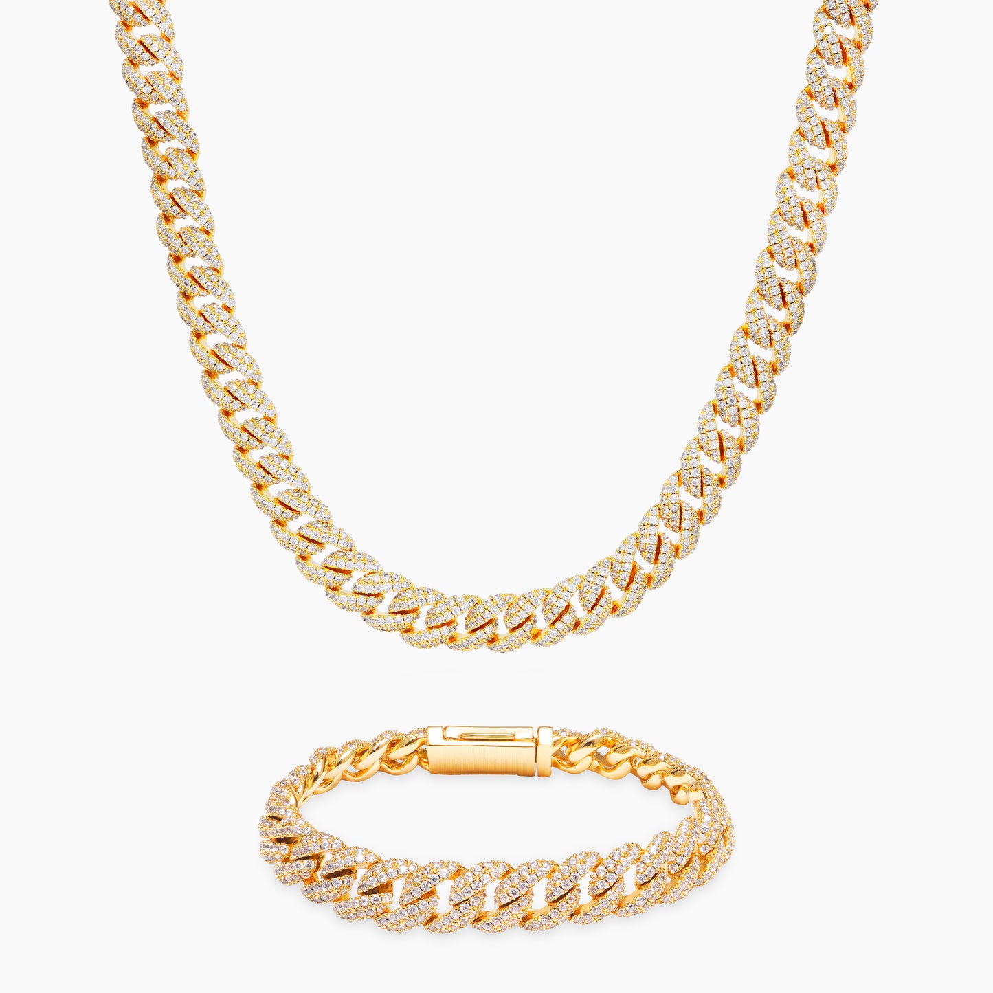 Iced cuban link 10mm set